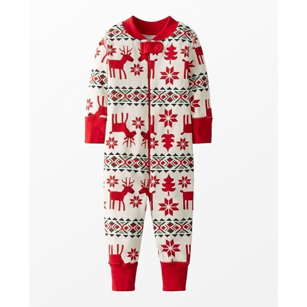 Hanna Andersson Holiday Dear Deer HannaJams Sleeper Size 18-24M
